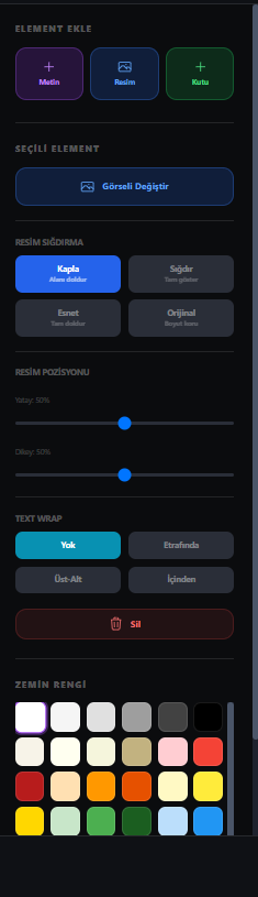 Element Düzenleme Paneli